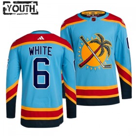 Florida Panthers Hockeydrakt Colin White 6 2022-23 Blå Reverse Retro 2.0 Adidas Authentic - Barn